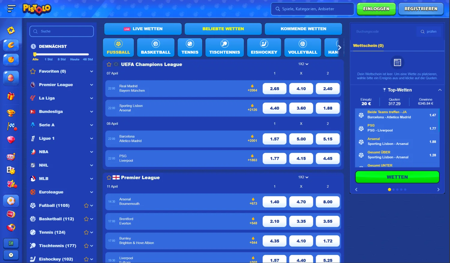 Pistolo Casino Sportwetten